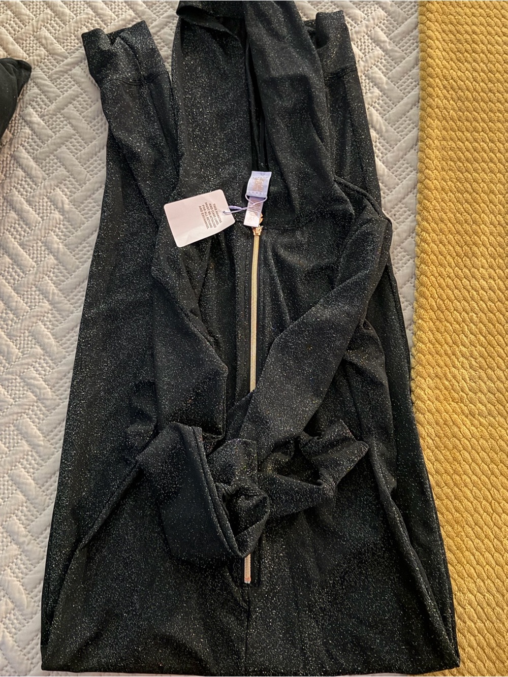 NWT Savage Fenty Sparkle Hooded Zip Jumpsuit